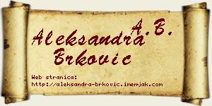 Aleksandra Brković vizit kartica